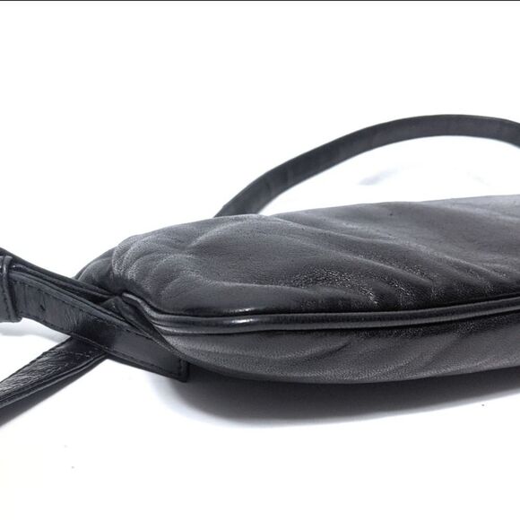 FENDI Black Napa Leather Slim Crossbody Bag - Picture 7 of 14